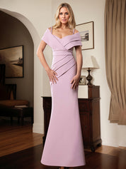 Trumpet/Mermaid Spaghetti Straps Floor Length Stretch Crepe Mother Of The Bride Dress