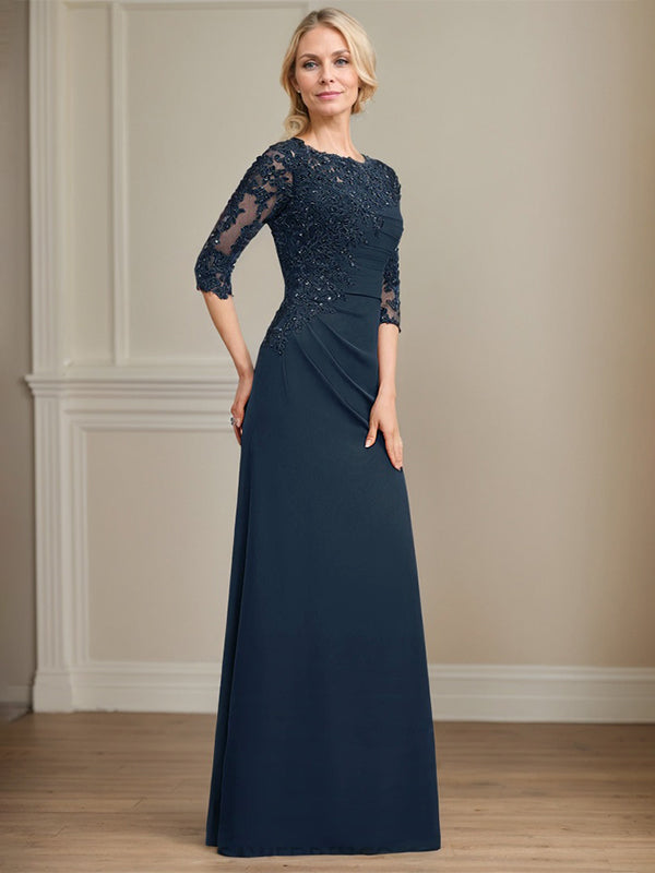 Dress With Sleeves Navy Blue A Line Mother Of The Bride Dresses Uk Dreamylily A-line Dress With Sleeves Navy Blue A Line Mother Of The Bride Dresses Uk Dreamylily A-line
