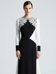 Radiate Refined Elegance in This Sophisticated Black and White Gown