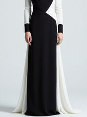 Radiate Refined Elegance in This Sophisticated Black and White Gown