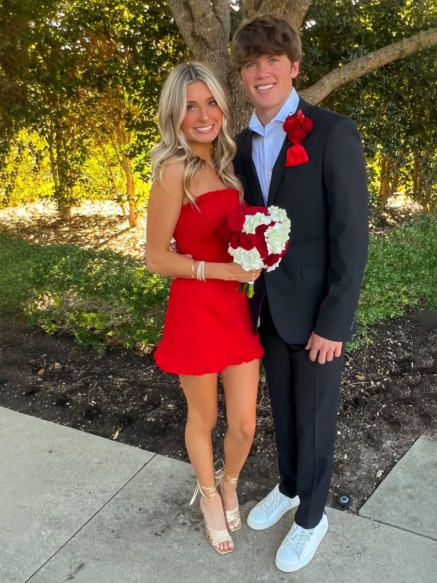 A-Line Strapless Mini Homecoming Dress with Ruffles