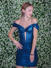 Mermaid Off the Soulder Knotted Tight Short Homecoming Dress