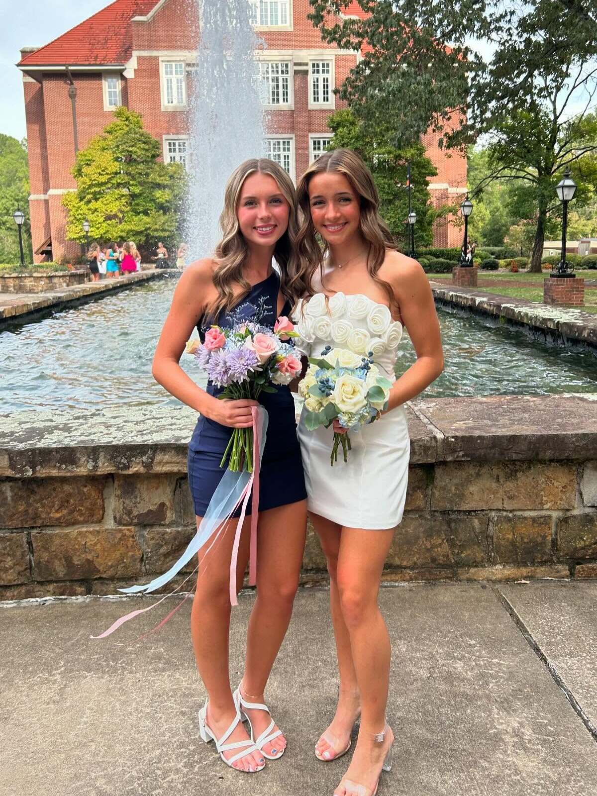 Bodycon Strapless Short Homecoming Dress with 3D Rosette Bodice