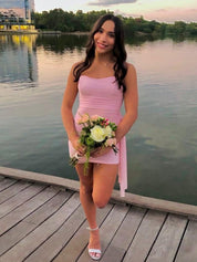 Strapless Daraped Short Homecoming Party Dress