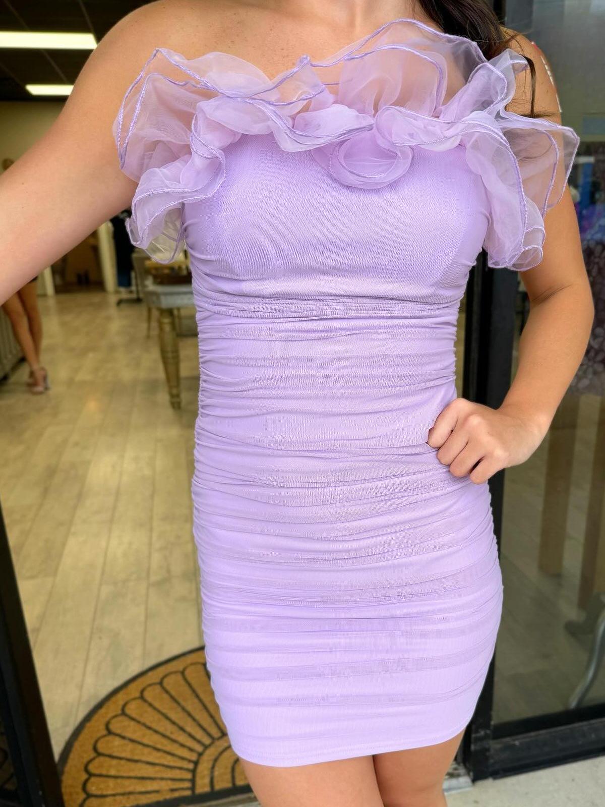 Strapless Ruffle Pleated Bodycon Homecoming Dress