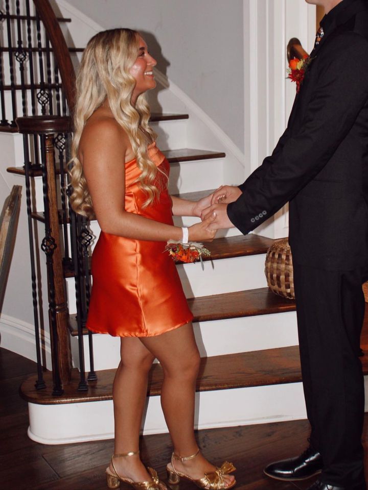 Strapless Satin A-line Short Homecoming Dress