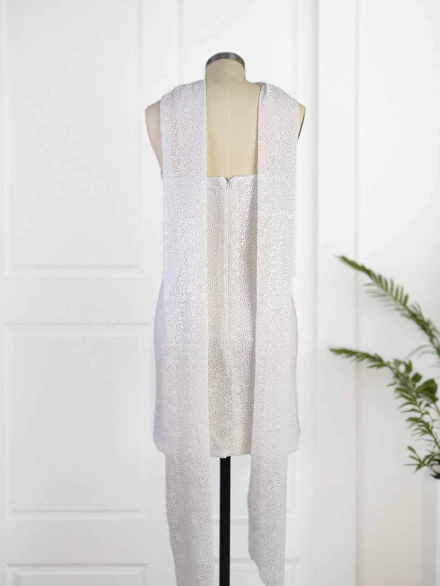 White Strapless Sequins Short Homecoming Dress