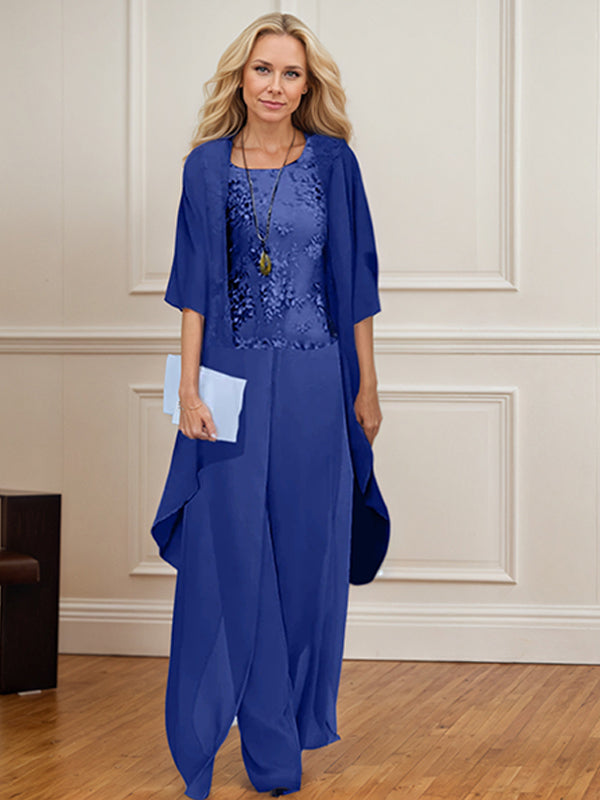 Chiffon Mother of the Bride Pantsuits with Jacket