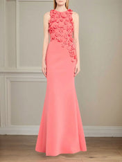 Trumpet/Mermaid Stretch Crepe Scoop Neck Sleeveless Floor Length Dress