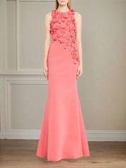 Trumpet/Mermaid Stretch Crepe Scoop Neck Sleeveless Floor Length Dress