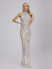 Silver Diamond Maxi Dress