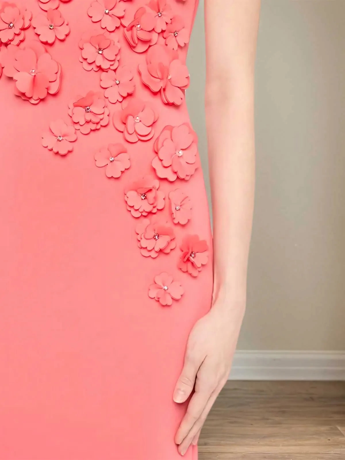Trumpet/Mermaid Stretch Crepe Scoop Neck Sleeveless Floor Length Dress