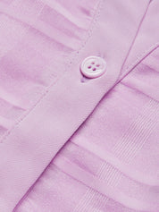 Lavender Purple Shirt Dress Shirt Collar Sleeveless A-Line Midi Dress