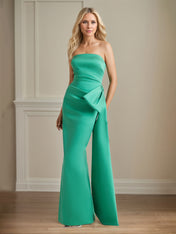 Sheath/Column Satin Off The Shoulder Sleeveless Floor Length Mother of the Bride Dresses