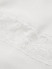 White Lace Beaded Spaghetti Sleeveless A-Line Midi Dress