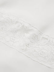 White Lace Beaded Spaghetti Sleeveless A-Line Midi Dress