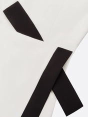 White Piping Classic Crew Neck Sleeveless Sheath Maxi Dress