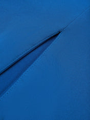 Blue Applique Hotfix Embellished Asymmetric Classic One Shoulder Sleeveless Sheath Midi Dress