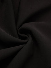 Black Ruched Strapless Sleeveless A-Line Midi Dress