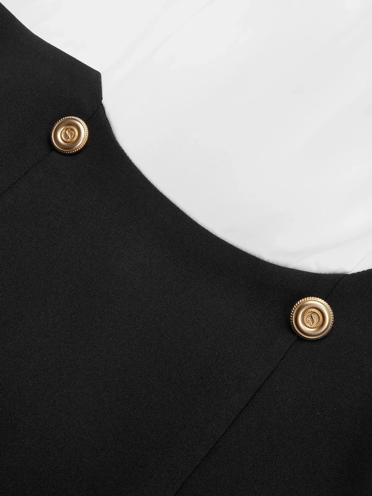 Black Buckle Classic Boat Neck Half Sleeve Sheath Midi Dress