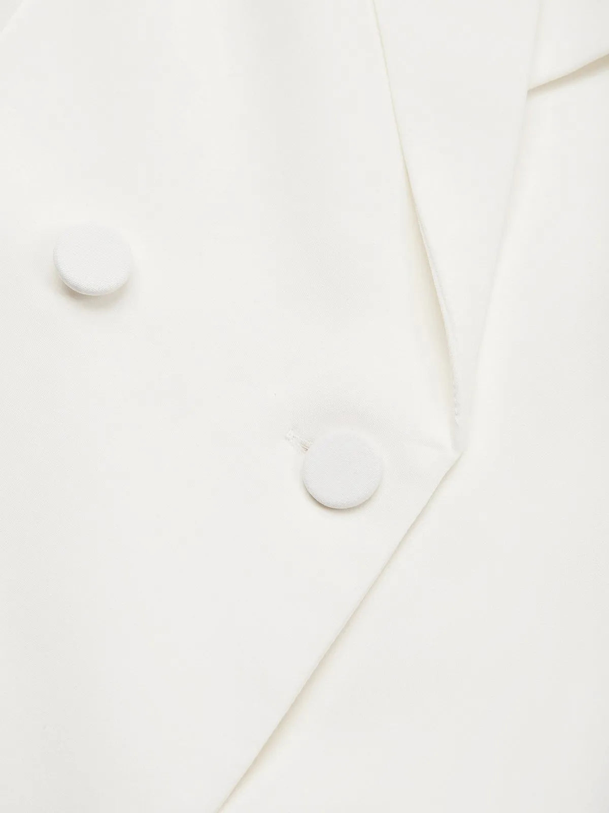 White Buckle Blazer Peaked Lapel Collar Long Sleeve Sheath Midi Dress