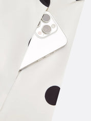 White Bow Classic V Neck Sleeveless A-Line Midi Dress
