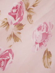 Pink Classic Floral Halter Short Sleeve A-Line Maxi Dress