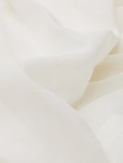 White A Line Chiffon Round Neck Sleeveless Floor Length Dresses