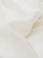 White A Line Chiffon Round Neck Sleeveless Floor Length Dresses
