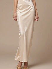 Party Dress Elegant Champagne Off Shoulder Maxi Dress