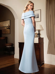 Trumpet/Mermaid Spaghetti Straps Floor Length Stretch Crepe Mother Of The Bride Dress