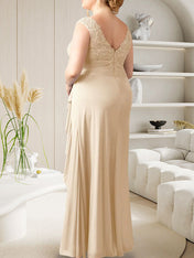 Champagne A-Line Sweetheart Neckline Pleated Mesh Dress