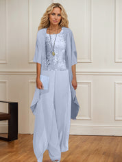 Chiffon Mother of the Bride Pantsuits with Jacket