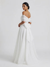 Off-the-Shoulder Organza A-Line Wedding Dress