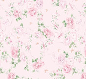 Pink Floral Long-Sleeve High-Low Ruffle Evening Dress
