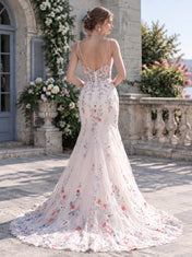 Sweetheart Floral-Embroidered Mermaid Bridal Gown Wedding Dress