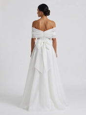 Off-the-Shoulder Organza A-Line Wedding Dress