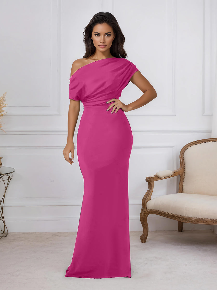 Elegant Off Shoulder Bodycon Long Formal Party Evening Dress