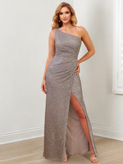 Sheath/Column One-Shoulder Floor-Length Mother of the Bride Dresses