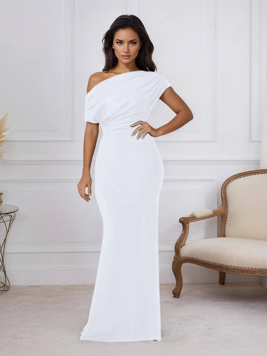 Elegant Off Shoulder Bodycon Long Formal Party Evening Dress