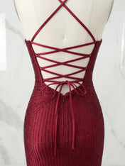 Sweetheart Beaded Corset Long Prom Dresses with Slit
