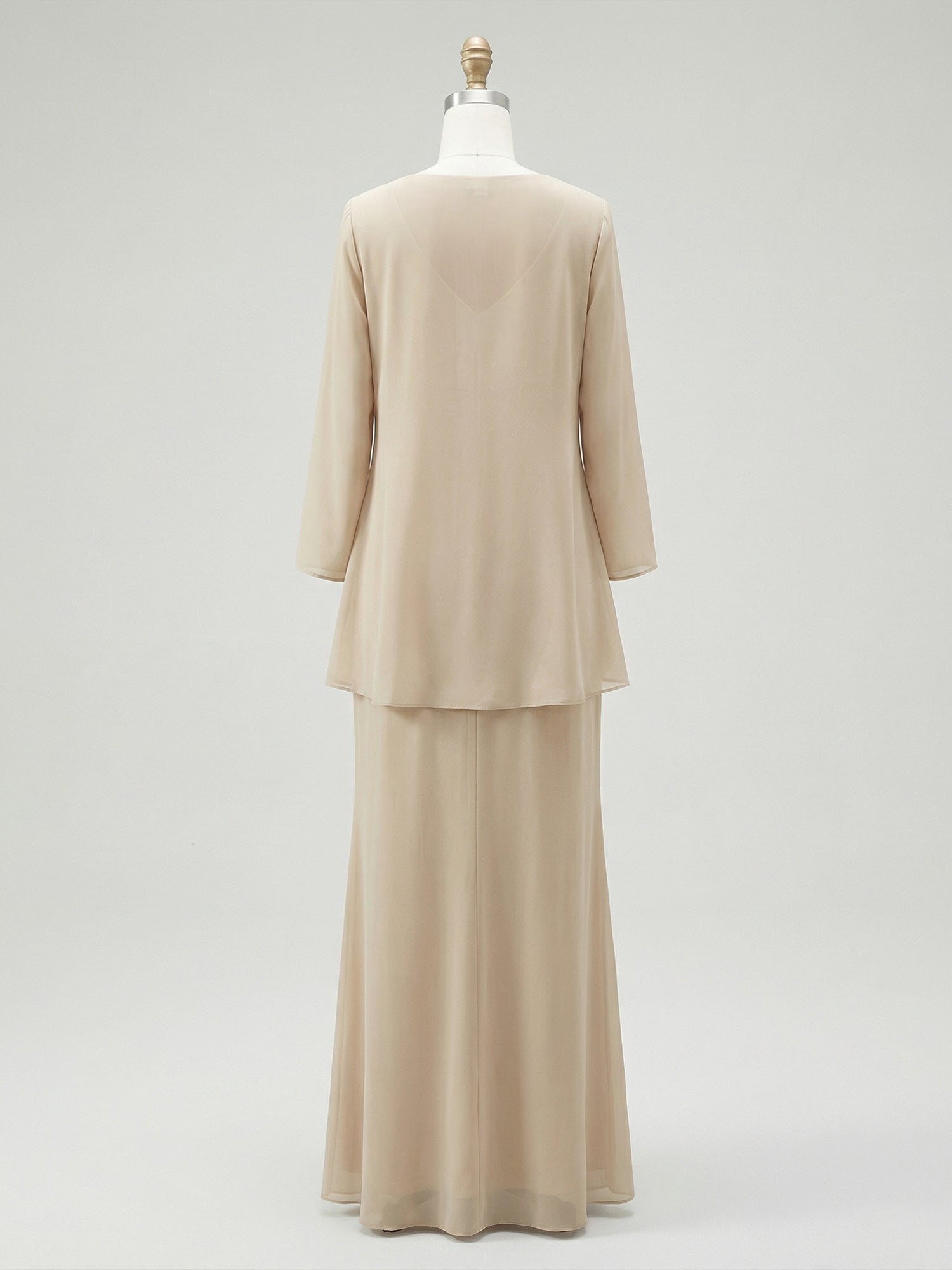 Sheath/Column V-Neck Ankle-Length Mother of the Bride Dresses with Jacket & Sequins