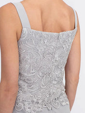 3 Piece Chiffon Square Neck Mother of the Bride Pantsuits with Jacket