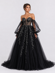Elegant Off-the-Shoulder Beaded Lace Applique A-Line Wedding Dress with Chapel Train