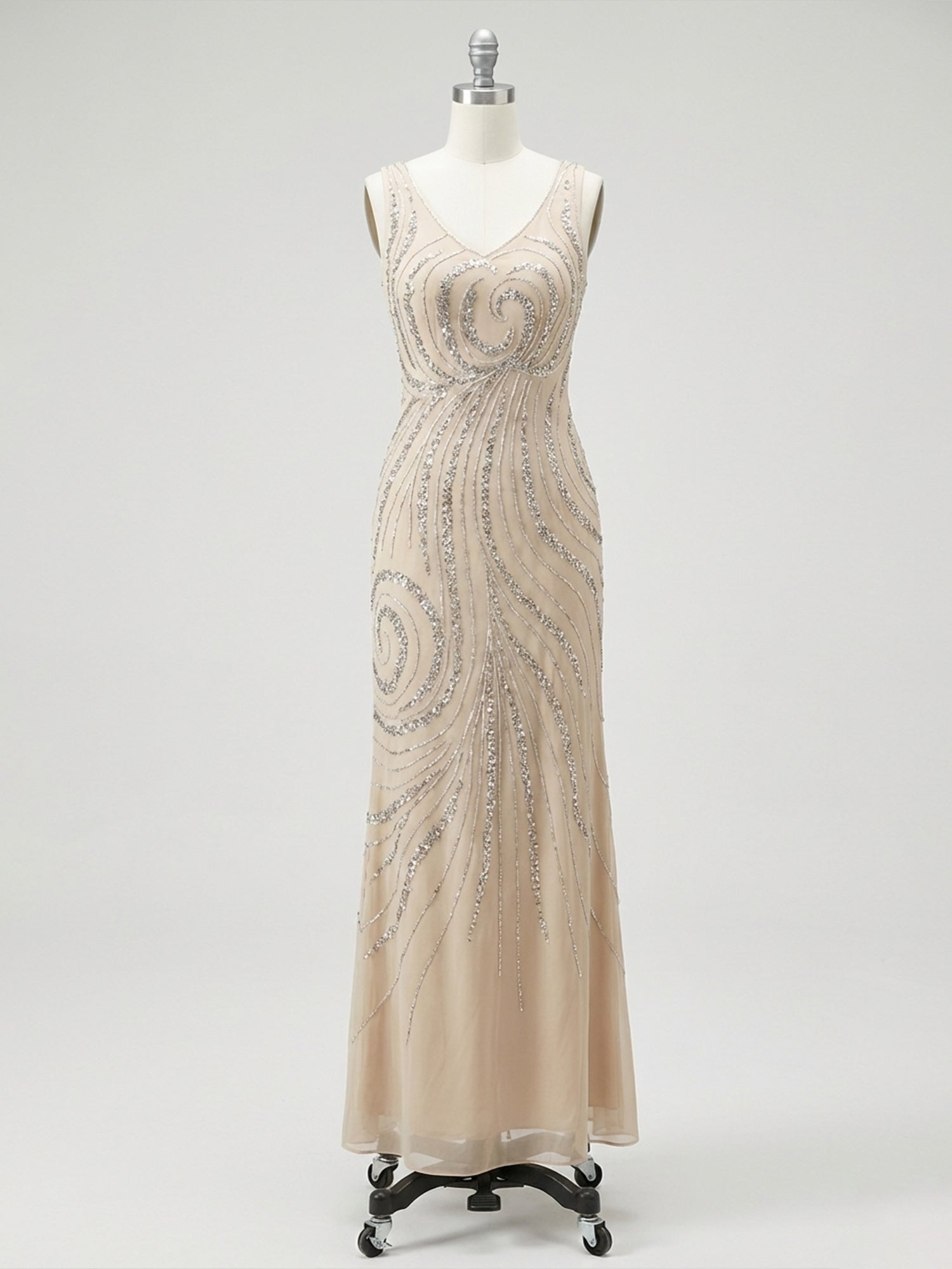 Sheath/Column V-Neck Ankle-Length Mother of the Bride Dresses with Jacket & Sequins