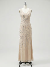 Sheath/Column V-Neck Ankle-Length Mother of the Bride Dresses with Jacket & Sequins