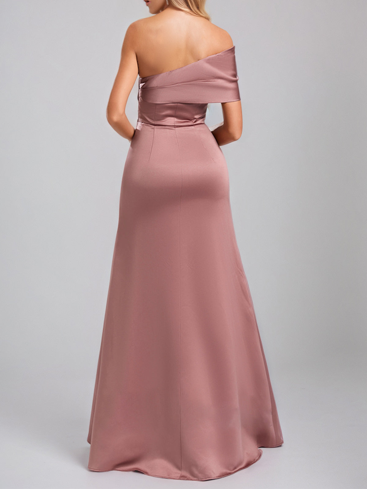 Robe de travail semi-formelle verte sans manches à volants, robe midi ajustée