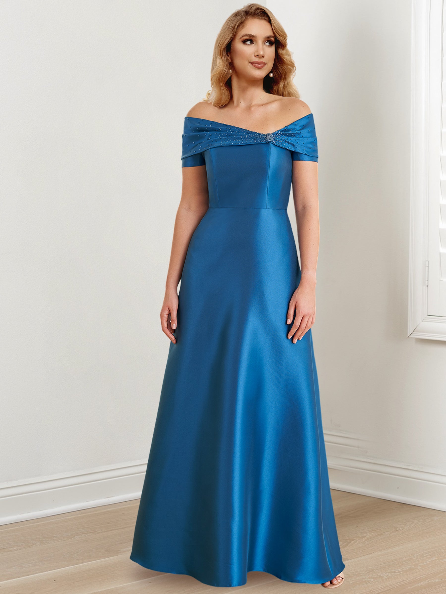 Princess Off-the-Shoulder Floor-Length Mother of the Bride Dresses