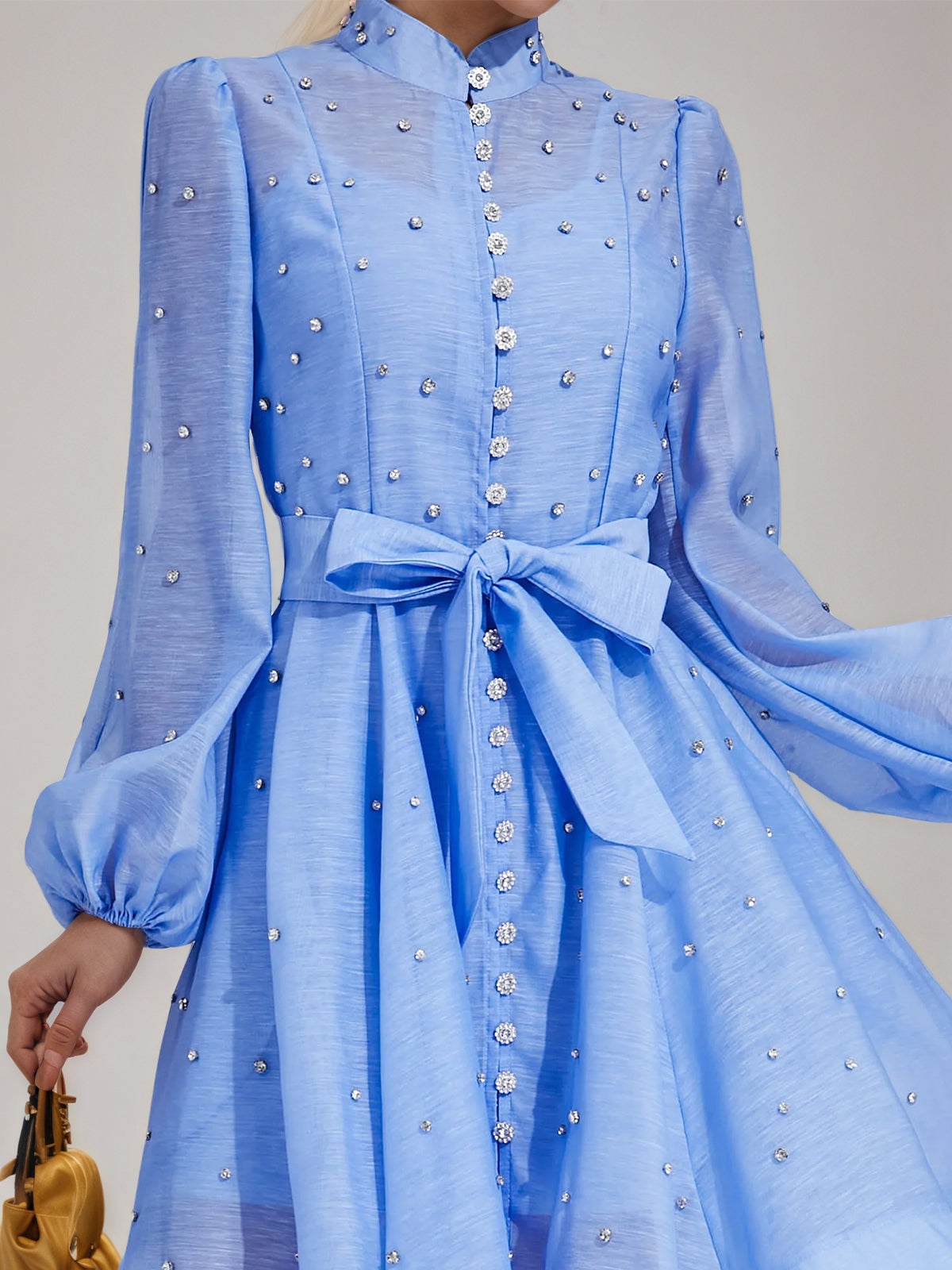 Bentham Blue Diamond Embellished Mini Dress