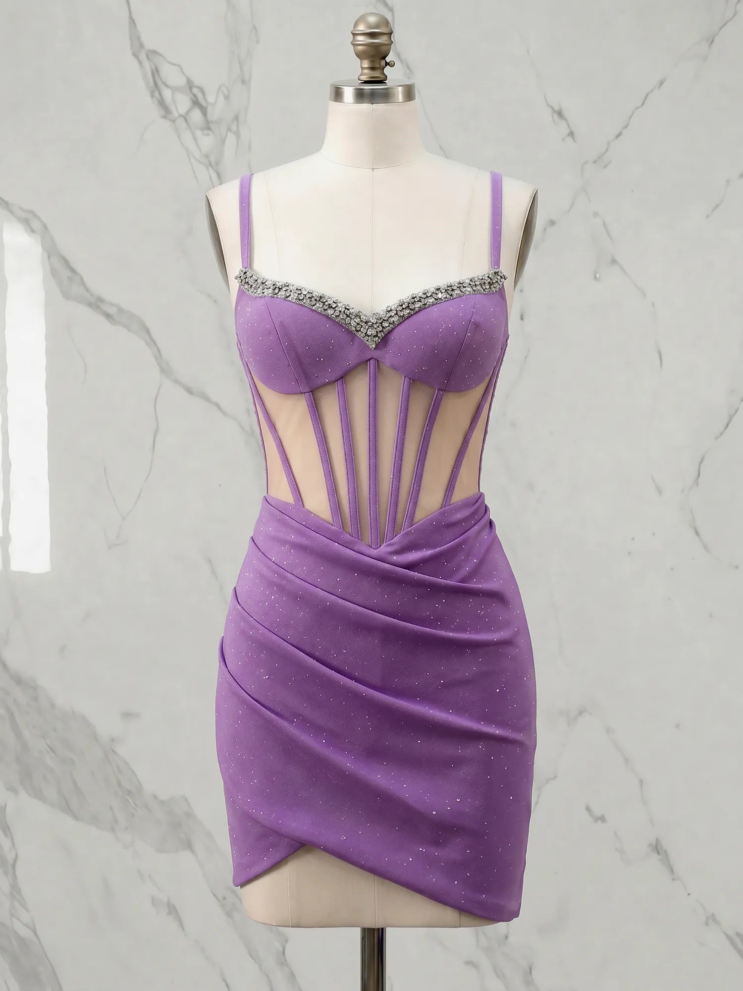 Sweetheart Crystal Encrusted Corset Short Homecoming Dresses